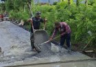 Keringat dan Semangat Gotong Royong Satukan Prajurit dan Warga Krajan 1A Kabupaten Malang, Akses Desa Kian Terbuka